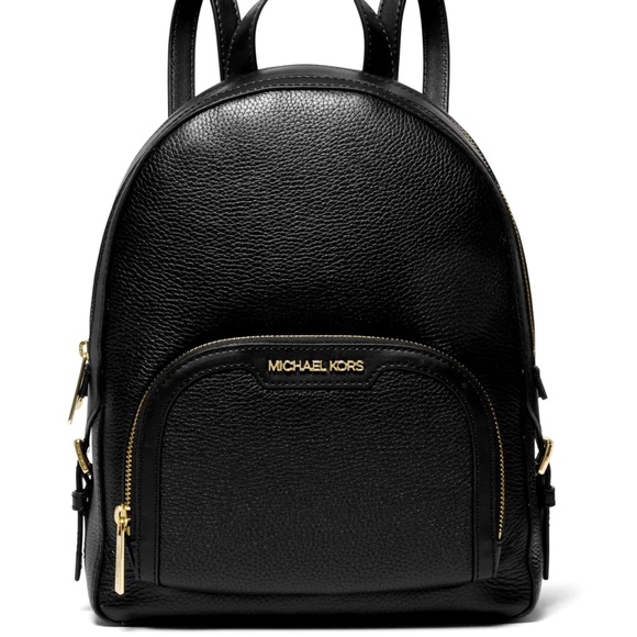 Michael Kors Backpack Bag Jaycee Md Pkt Backpack Leather Black NWT - Picture 5 of 14